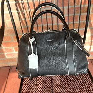 Black leather Coach purse-bag